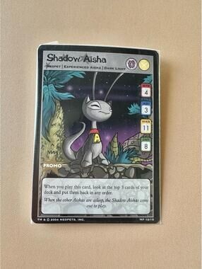 Shadow Aisha 12/15 McDonald's 2004 Promo Neopets Trading Card Game TCG Sealed